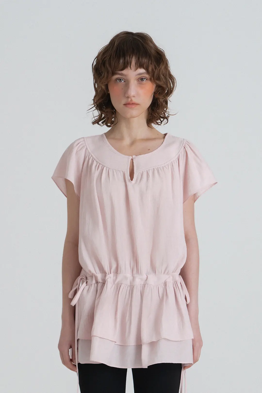 위드아웃썸머 Sally string blouse_pink 상품 이미지 2