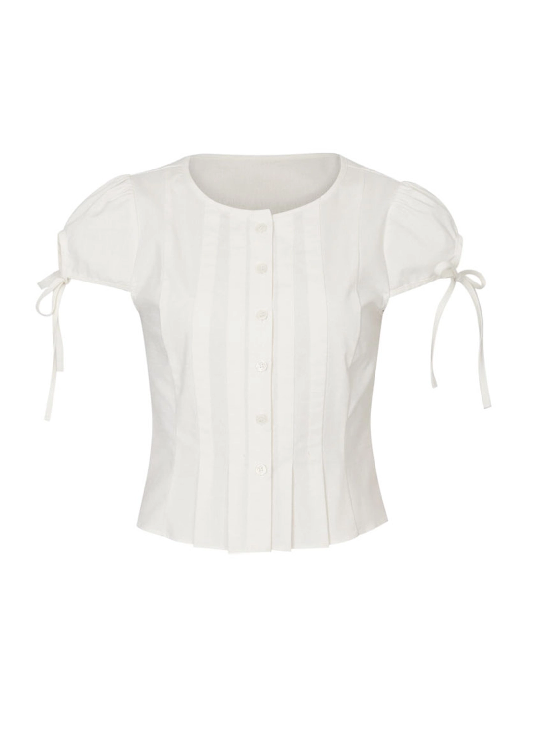 루루서울 Classic Pin Tuck Blouse (Ivory) 상품 이미지 1