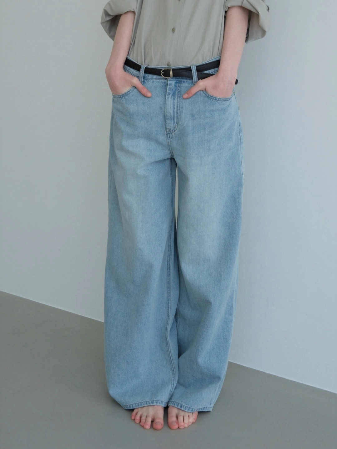 로우클래식 Classic Effortless Wide Fit Denim_Light Blue 상품 이미지 2