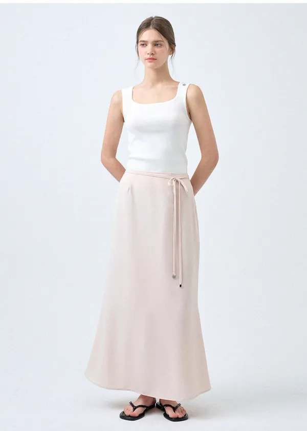  [25-36]  Nora Semi Mermaid Skirt  노라 세미 머메이드 스커트 (여름-클래식룩-격식룩-하객룩-출근룩-데일리룩-롱스커트-머메이드-허리스트랩-빅사이즈-자체제작) 