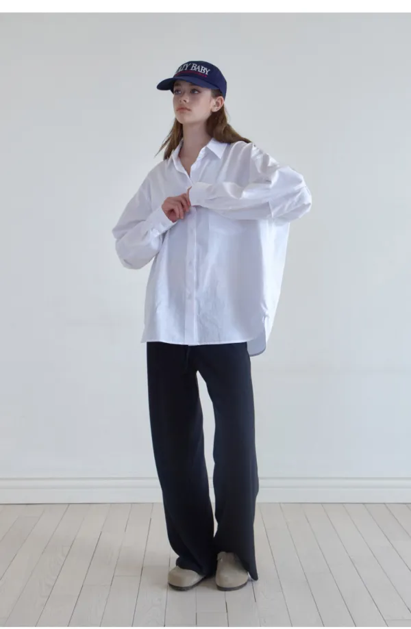 Loose Fit Classic Solid Shirt (4color)