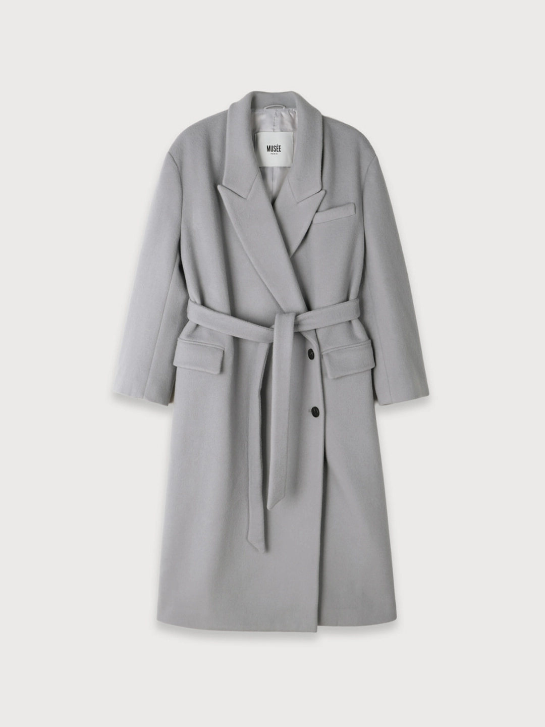 뮤제 LONDON Merino Wool Double Oversized Tailored Coat_Light Gray 상품 이미지 1