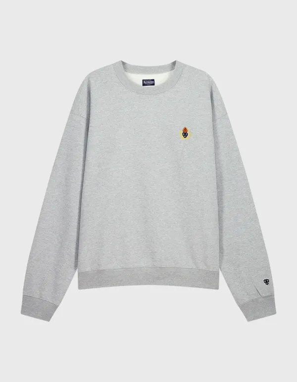 CREST WASHED 331 CREWNECK / M.Grey(7%)