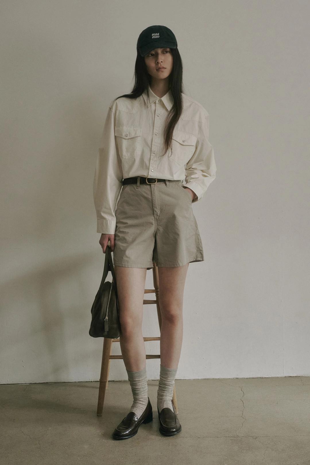 세이지먼트 KIER COTTON SHORT PANTS_KHAKI BEIGE 상품 이미지 2