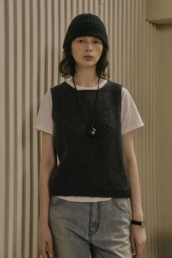 CAMDEN 2-WAY KNIT VEST_CHARCOAL