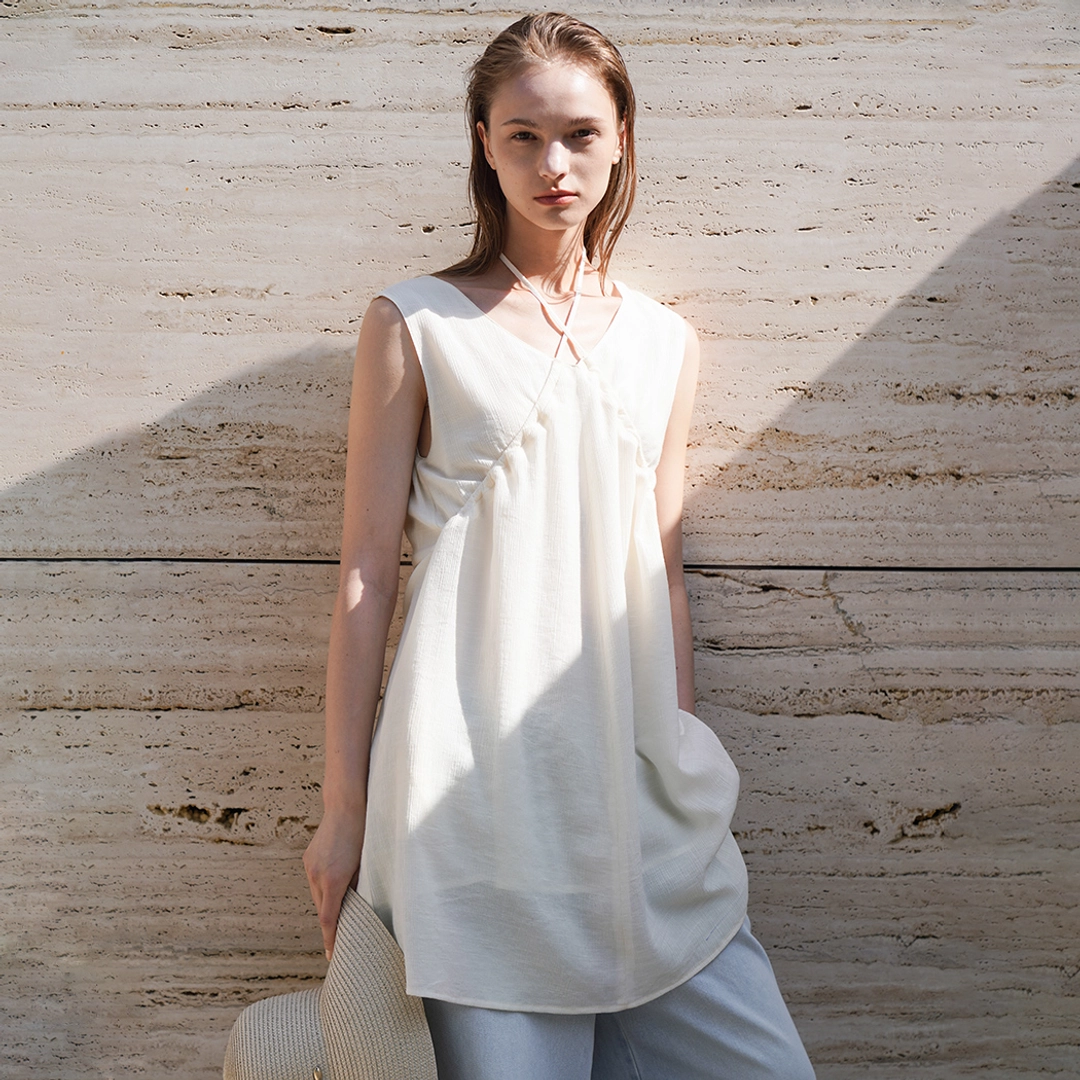 아뜰리에 나인 (OP-6278)AILE CROSS HALTER NECK DRESS 상품 이미지 2