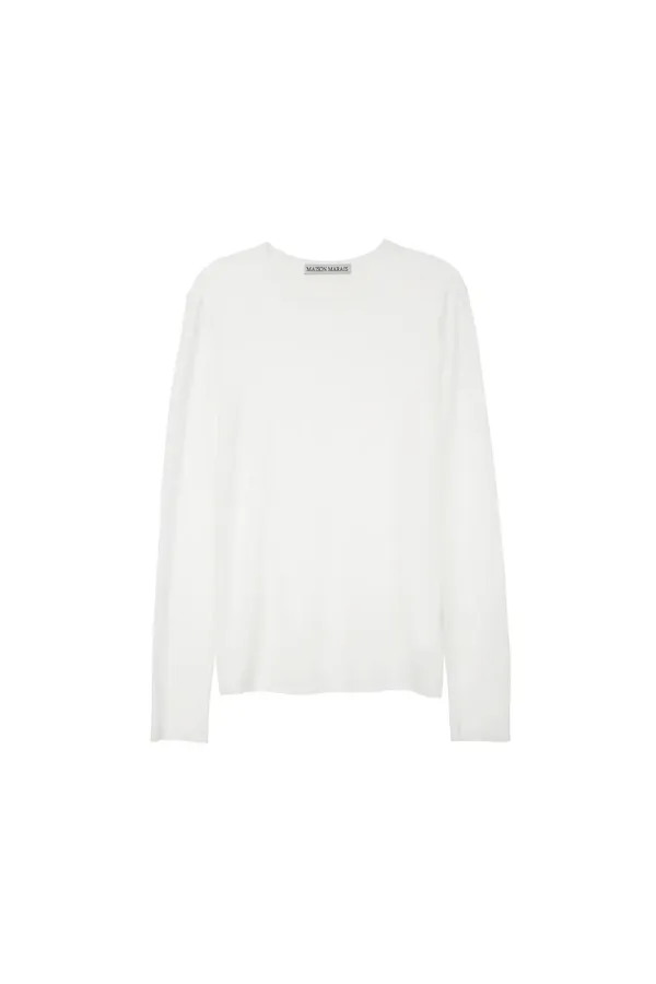 Tencel Long Sleeve T-shirt , Off White