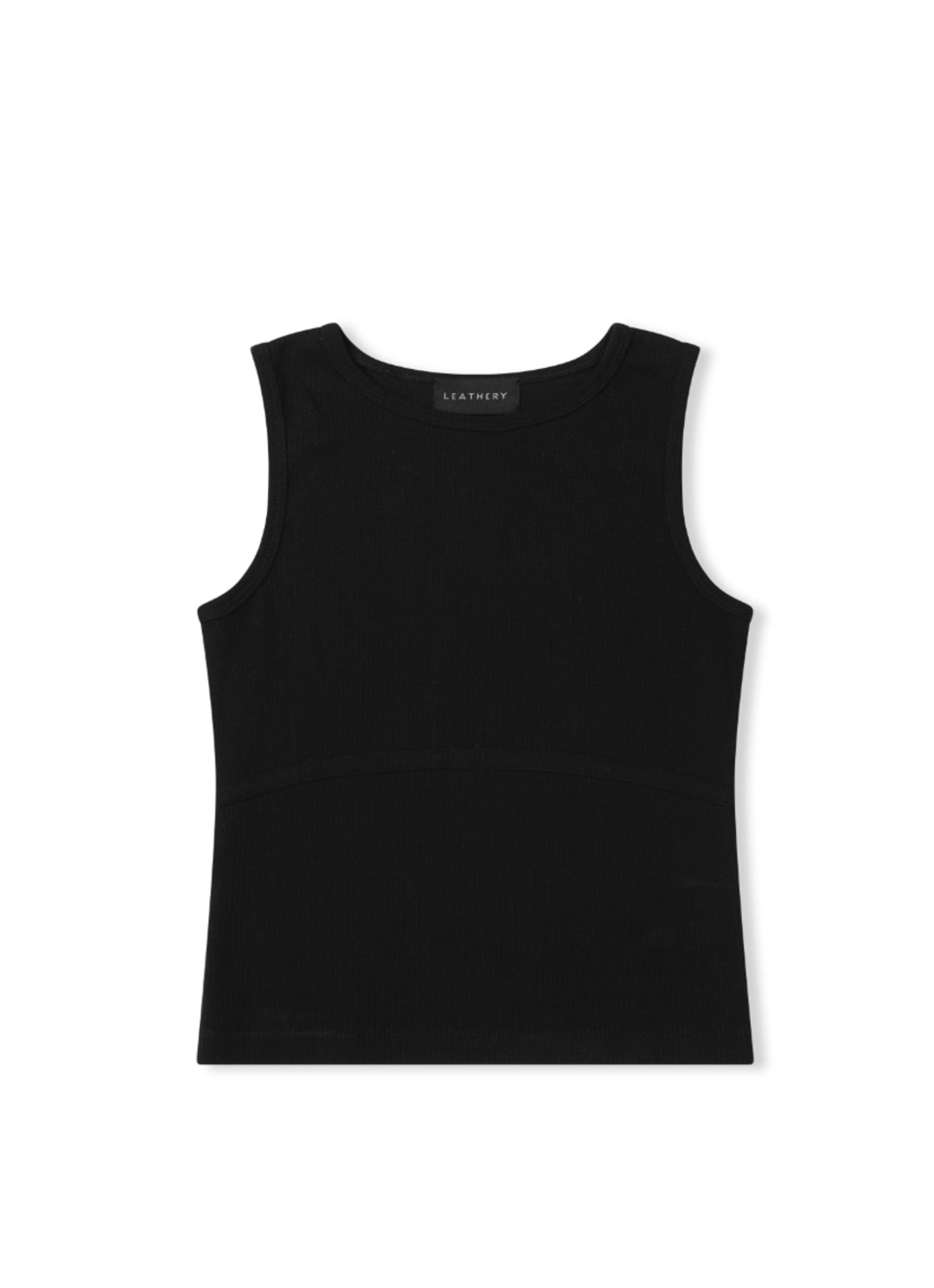 레더리 리브드 바인딩 탱크탑 [BLACK] 상품 이미지 3