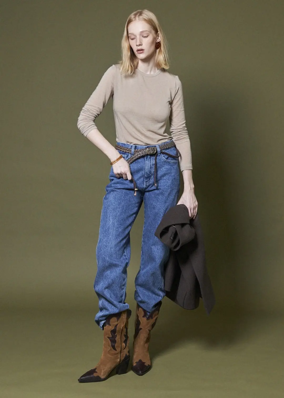메종드이네스 MODAL LONG SLEEVE T-SHIRT_BEIGE 상품 이미지 2