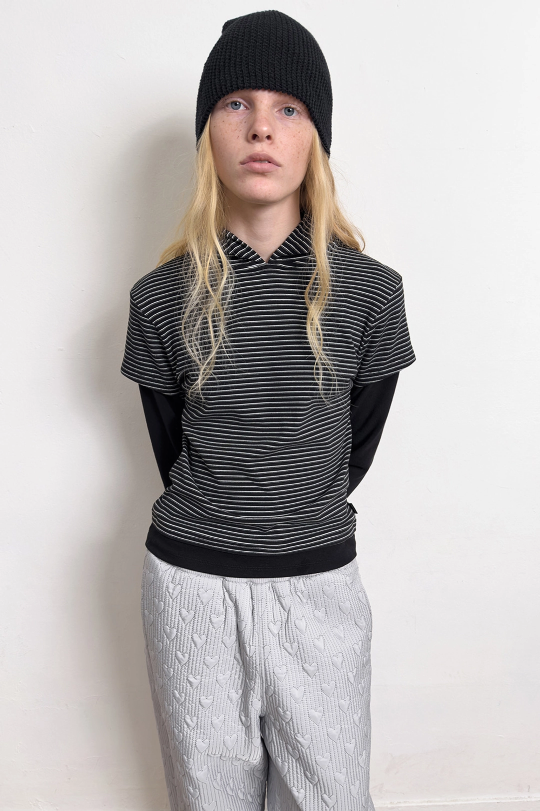 다이애그널 STRIPE HOODIE LAYERED TEE 상품 이미지 2