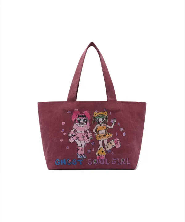 [x soulpusssy cat]ghostsoulgirl tote bag[burgundy]