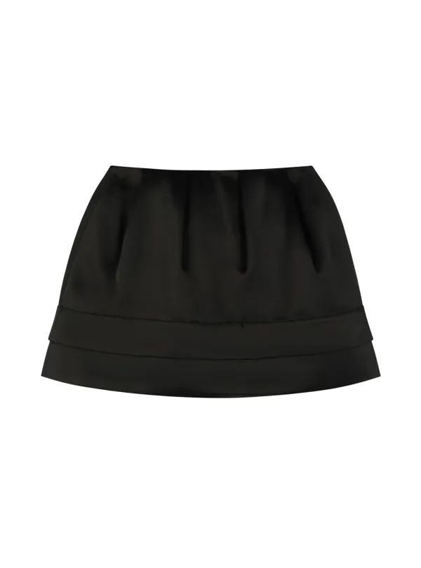 SILK BELL SKIRT (BLACK)