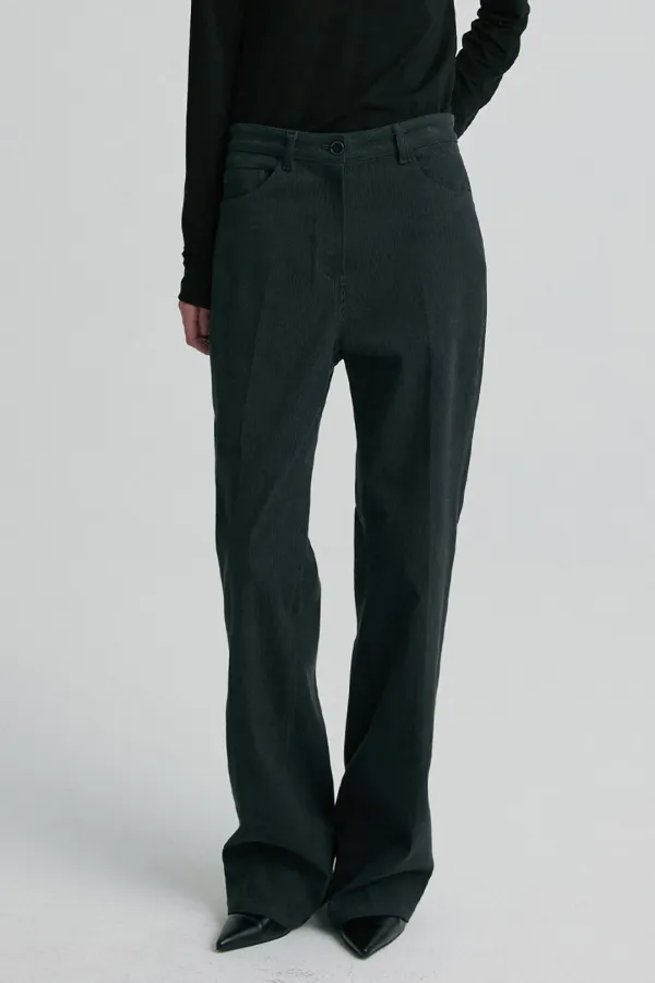 CORDUROY BOOTCUT TROUSERS MIDNIGHT NAVY