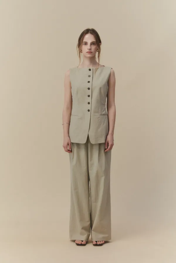 Como Cotton Pants (Beige)