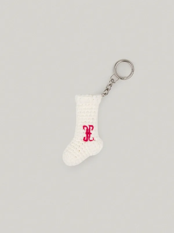 NOEL SOCK KEYRING (IVORY)