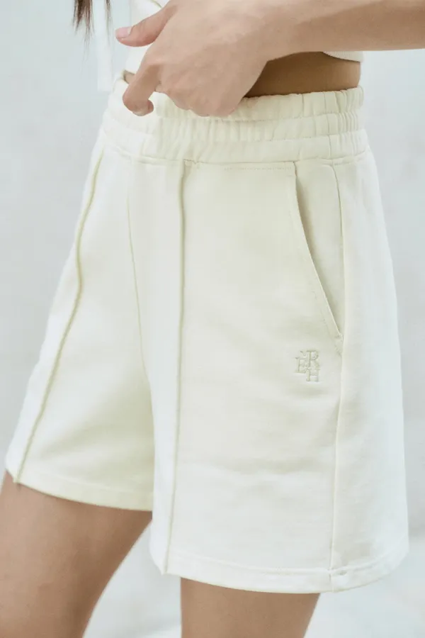 COTTON SWEAT SHORTS BUTTER
