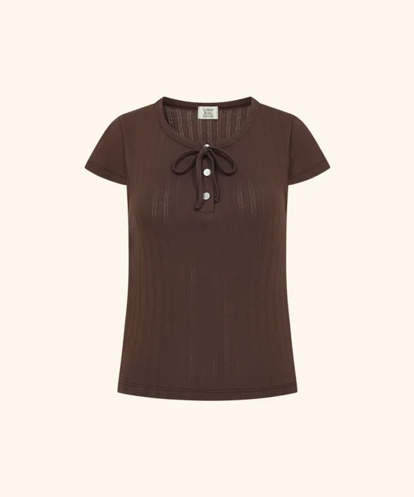 Penny Punching Short Sleeve T-Shirt ( Brown )