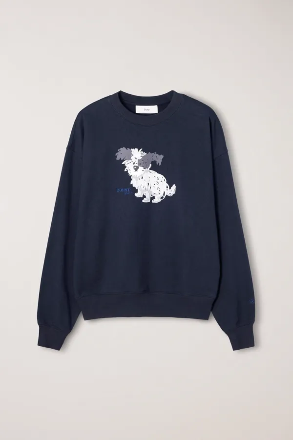 UNISEX PUPPY SWEATSHIRT FRENCH NAVY_UDTS6C112N2