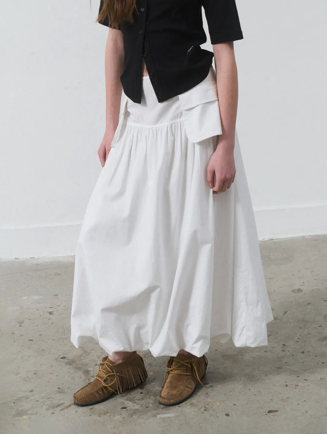 포에토 LOOMY SKIRT - IVORY 상품 이미지 2