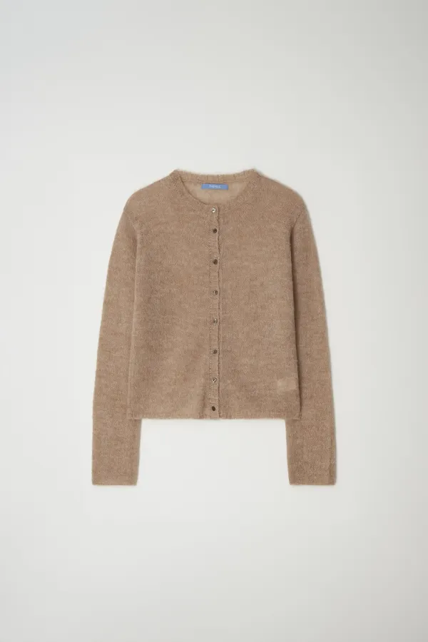 Knit cardigan (Beige)