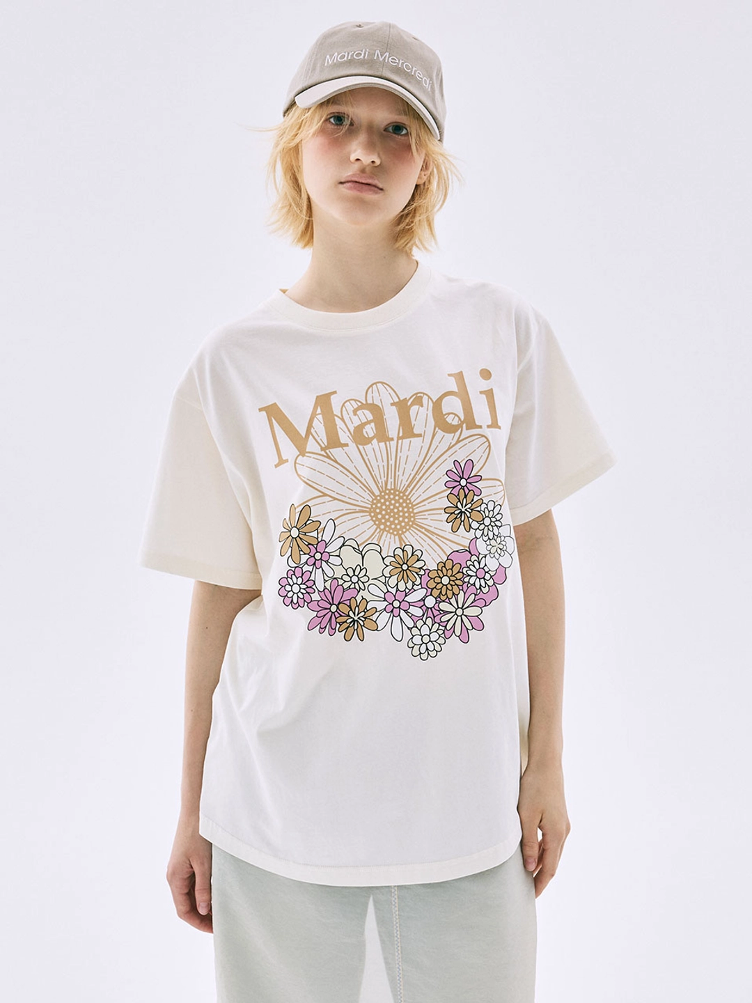 마르디 메크르디 TSHIRT FLOWERMARDI JARDIN_CREAM PEANUT 상품 이미지 2