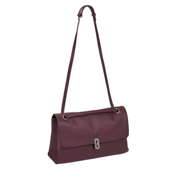 Toque Soft Baguette Shoulder L (토크 소프트 바게트 숄더 라지) Plum Burgundy