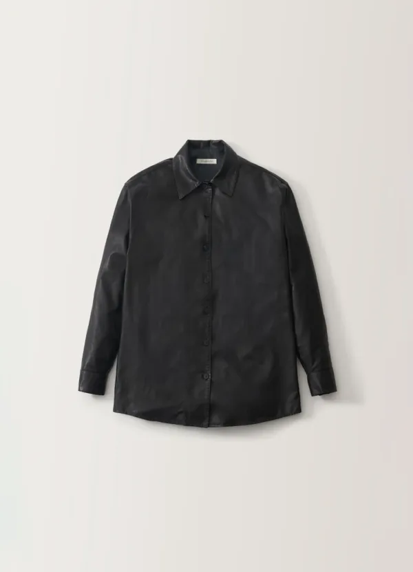 Julian leather shirt (Black)