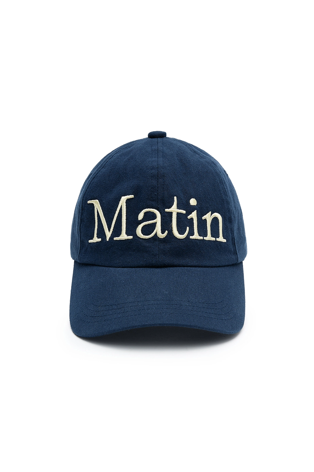 마뗑킴 MATIN LOGO STITCH BALL CAP IN NAVY 상품 이미지 1