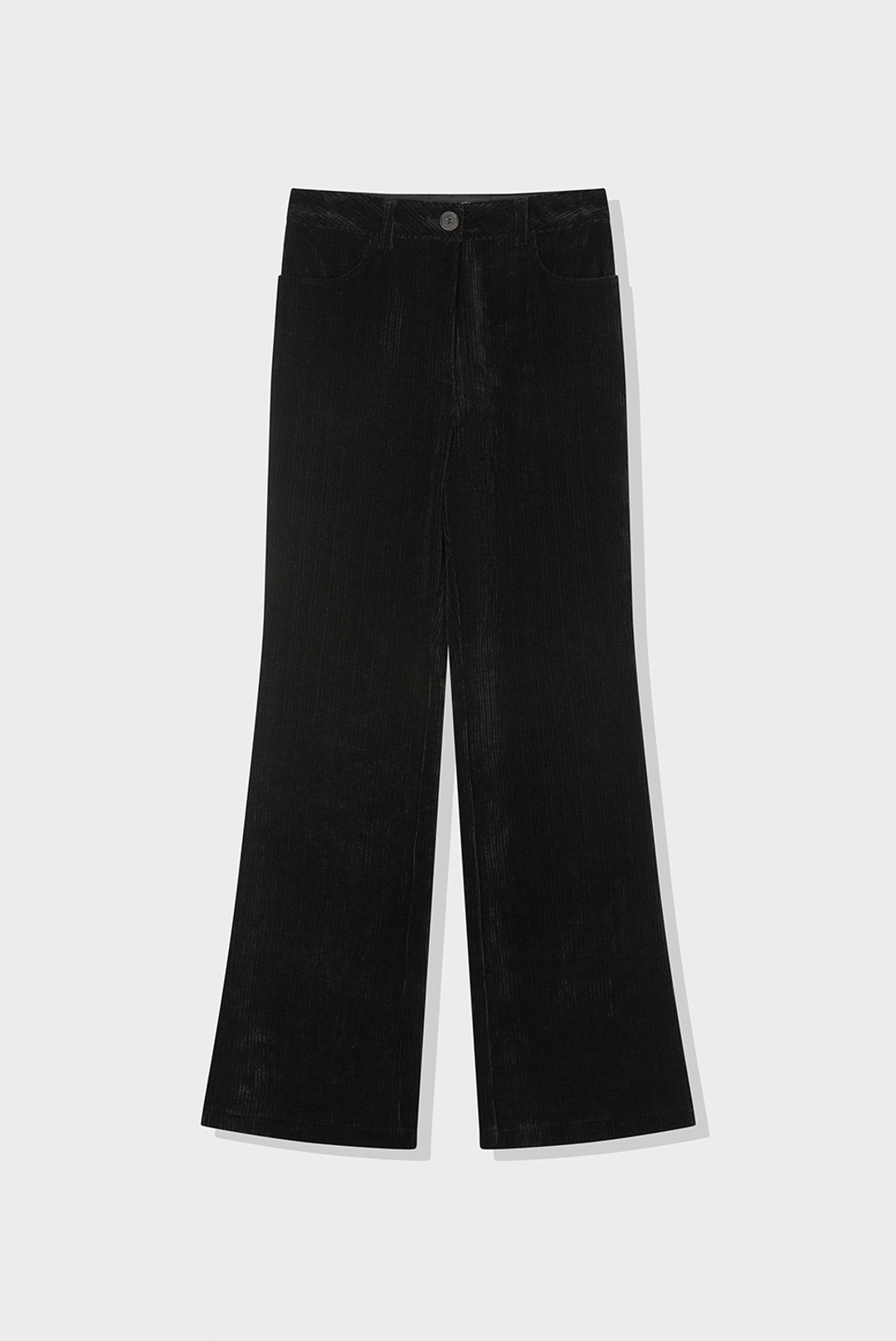브렌다 브렌든 velour boots cut pants - black 상품 이미지 1