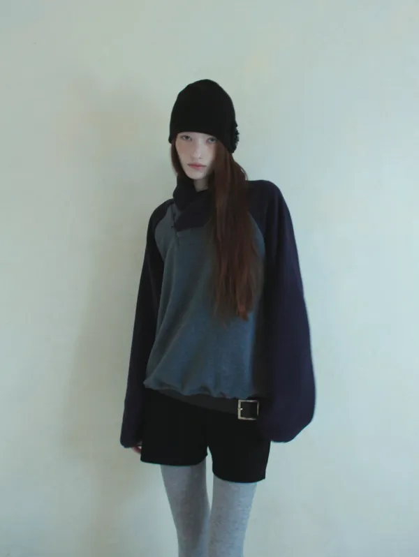 [10.28 순차 출고] RAGLAN SHAWL COLLAR FLEECE (NAVY)