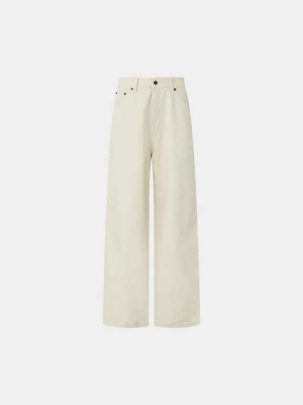 Delva cotton semi-wide DN - Ecru