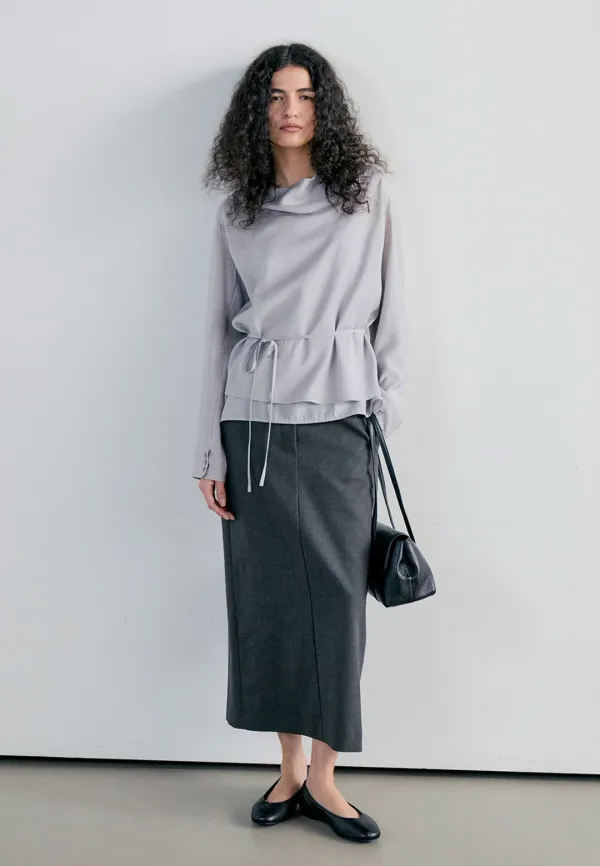 ORDINARY LONG SKIRT - CHARCOAL