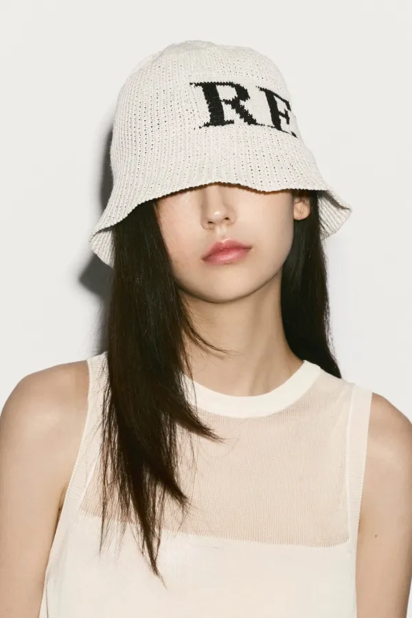 LOGO BUCKET HAT IVORY