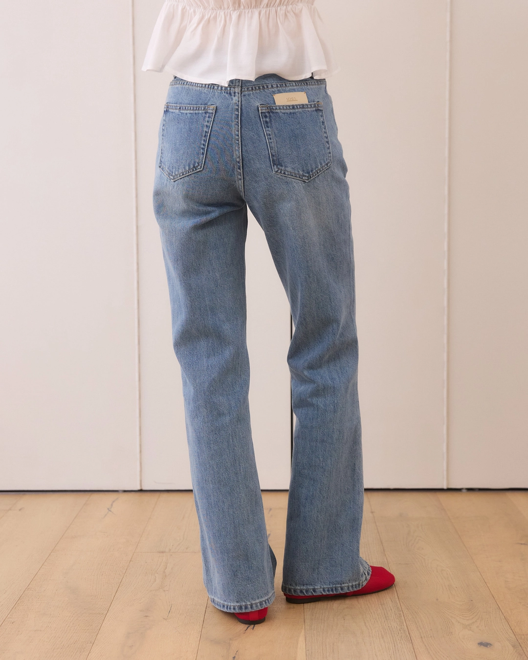 어다울 Silhouette boots cut denim pants - blue 상품 이미지 2