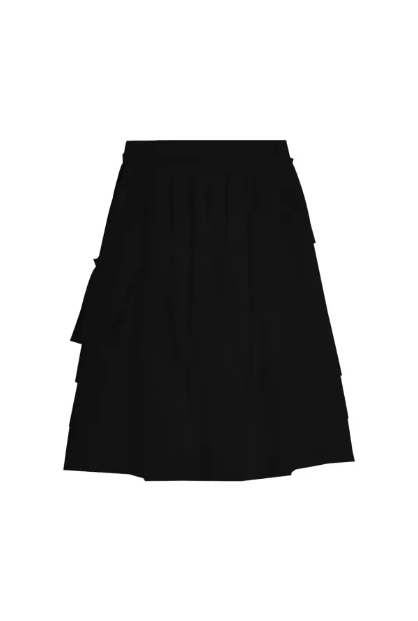 OPERA RUFFLE SKIRT (BLACK)