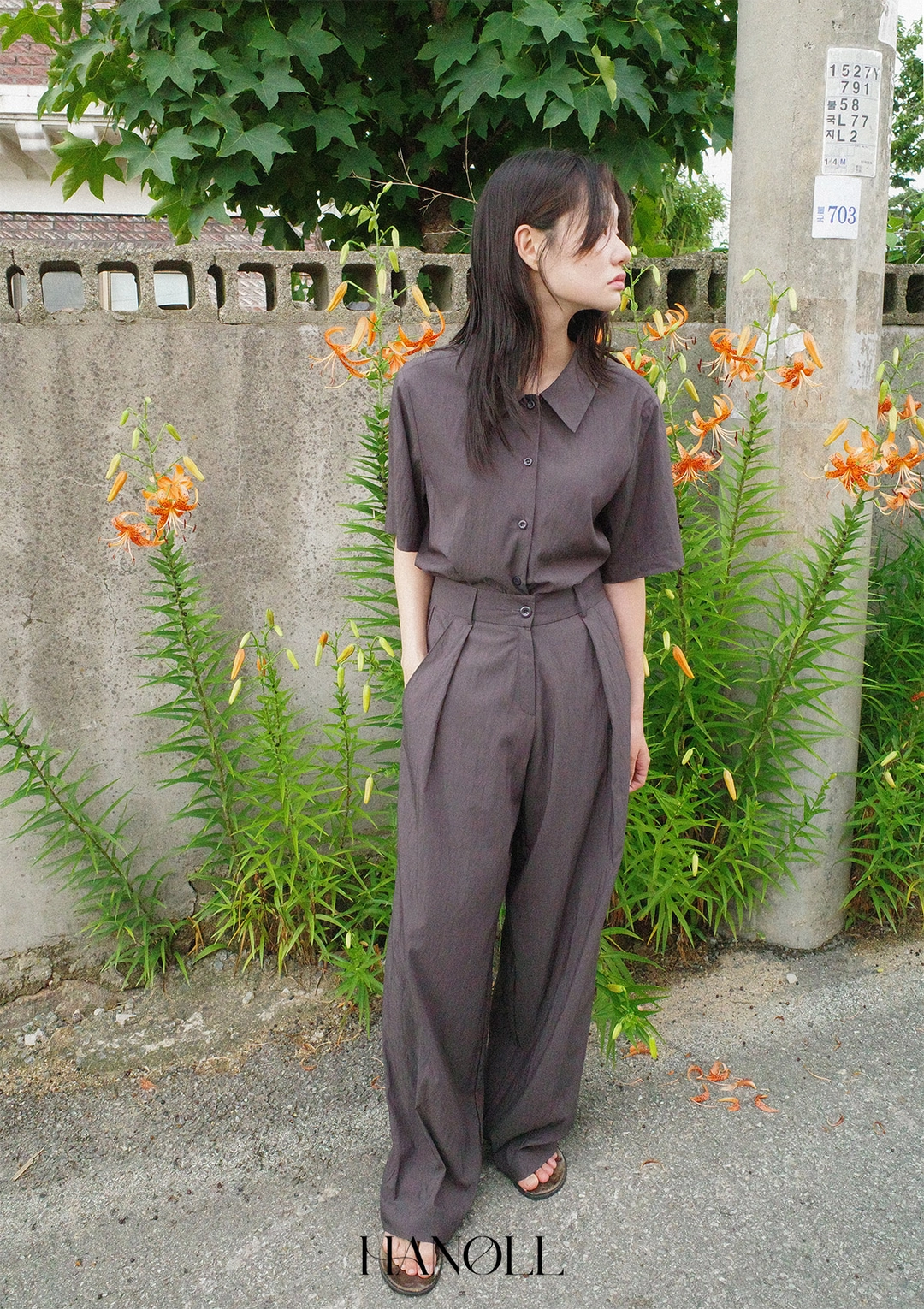 한올 Summer Hard Pants (Brown) 상품 이미지 2