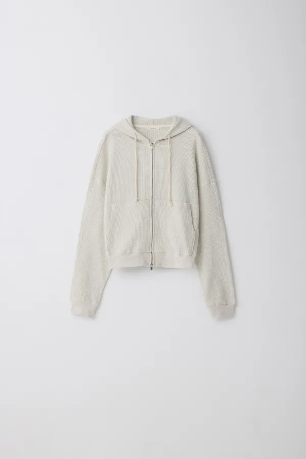 Waffle Hoodie_Melange Oat