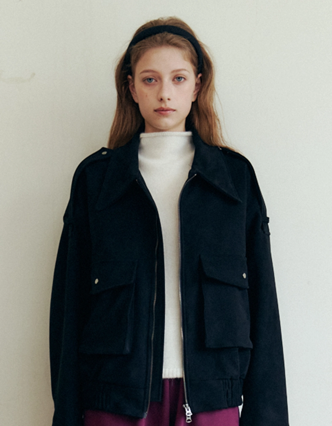 러브어스유 Suede Two-Way Jumper (Black) 상품 이미지 2