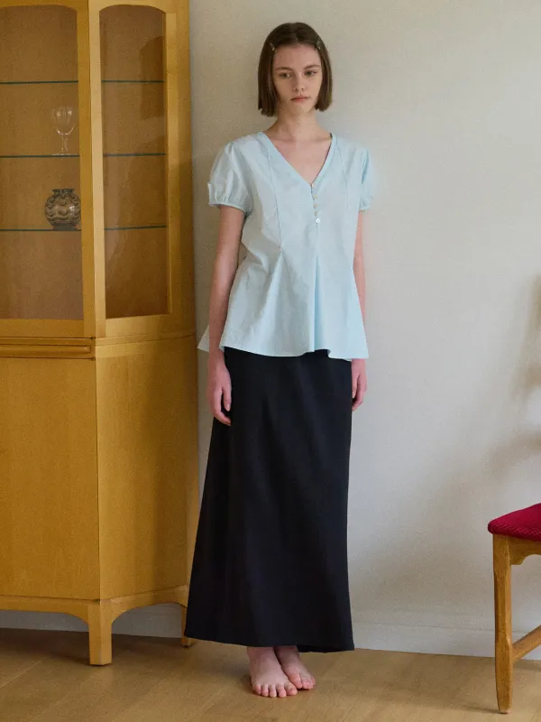 Cotton H-Long SK_(Black)