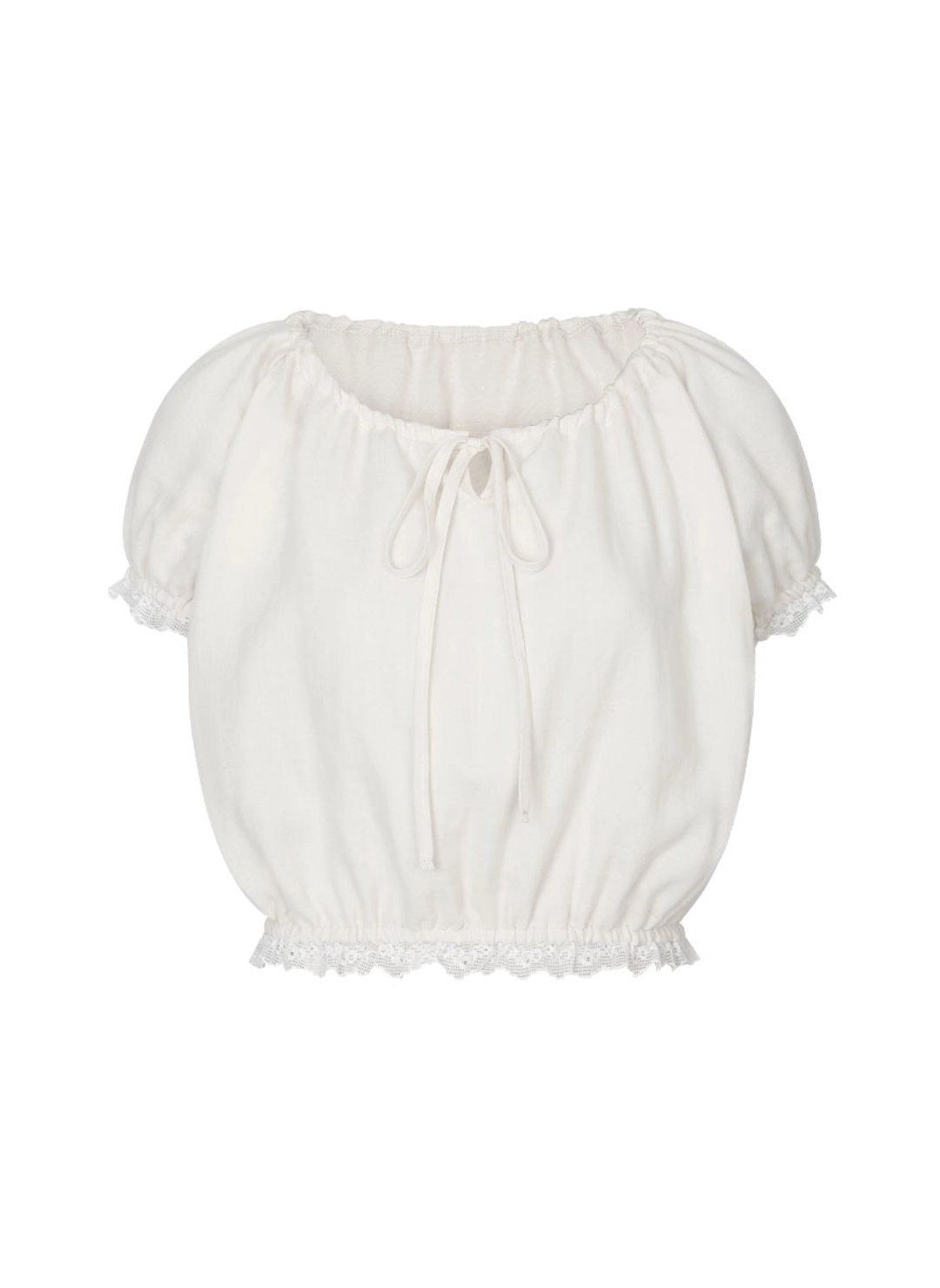 루루서울 Zen Lace String Top (White) 상품 이미지 1