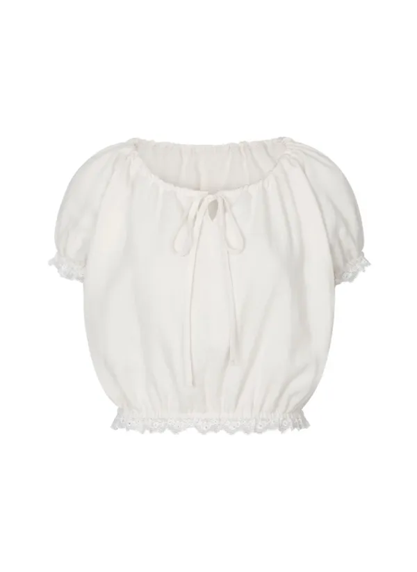 Zen Lace String Top (White)