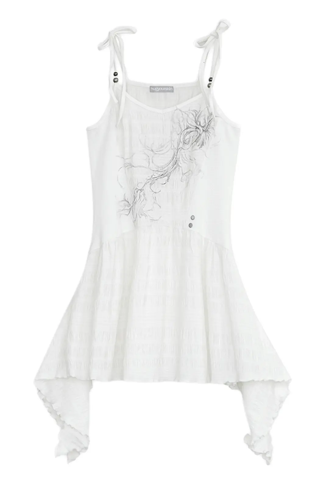 허그유어스킨 Flayered v-neck sleeveless (White) 상품 이미지 1