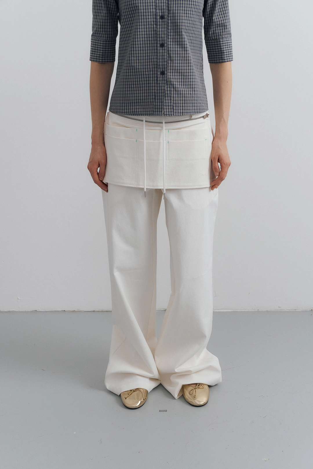 포지프레클즈 Utility Apron Pants_Porcelain White 상품 이미지 1