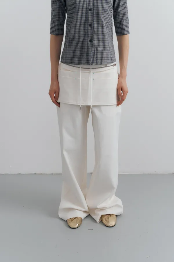 Utility Apron Pants_Porcelain White