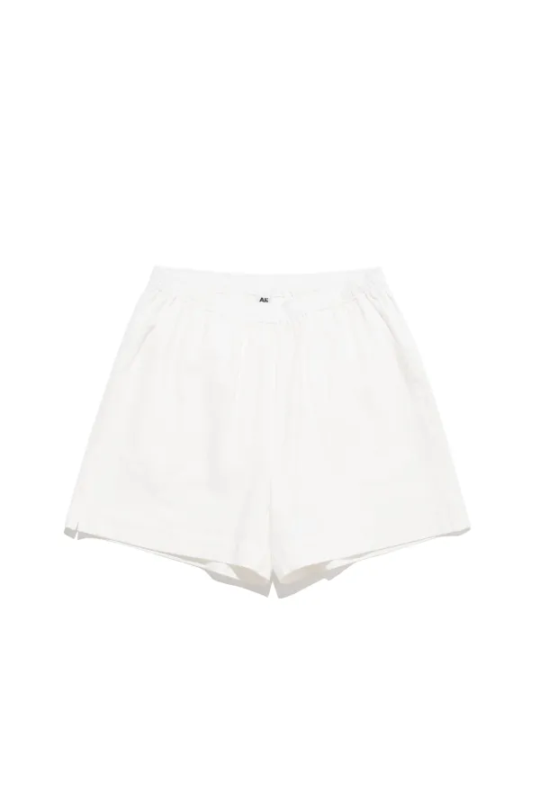 Banding Cotton Shorts White