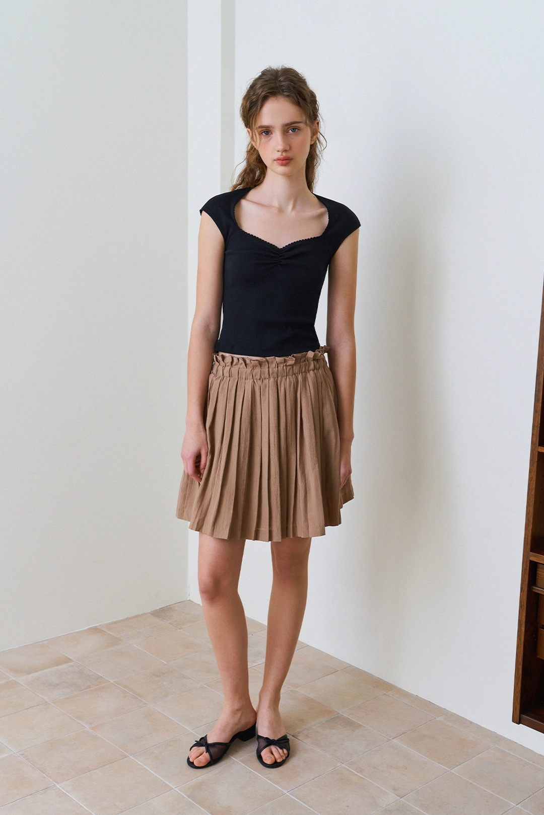 위드아웃썸머 Rose flare skirt_mocha 상품 이미지 2