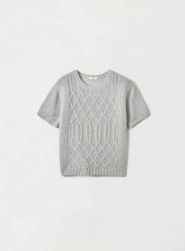 [3RD] ALMA HALF SLEEVE KNIT - GRAY