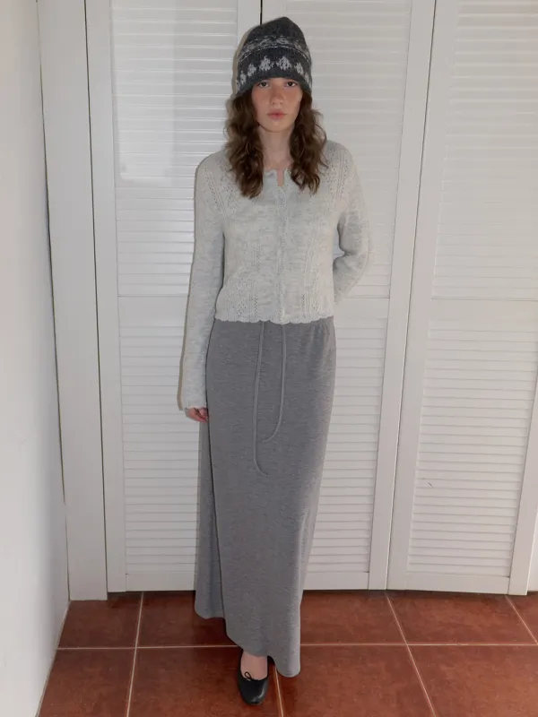 Comfy jersey H skirt (gray)