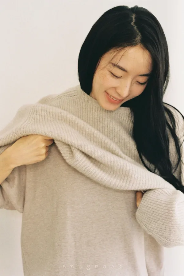 hacci knit - fog gray