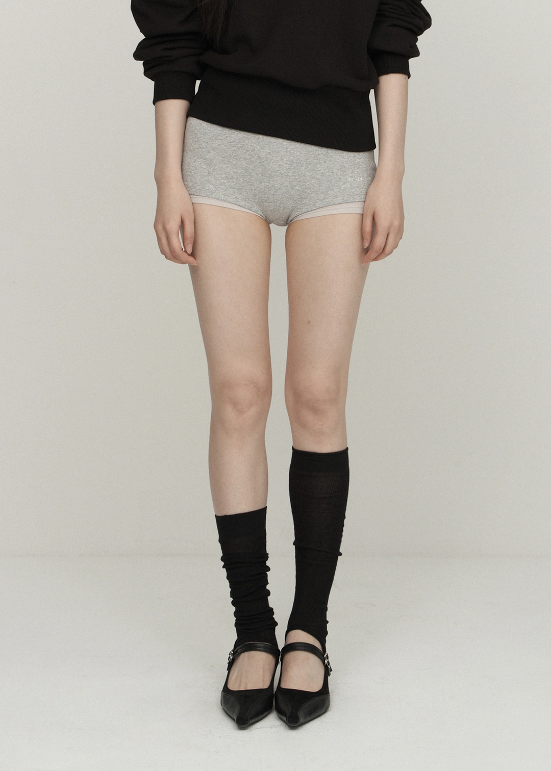 보헤미안서울 SOFT LAYERED SHORTS, GRAY - bohemseo 상품 이미지 2